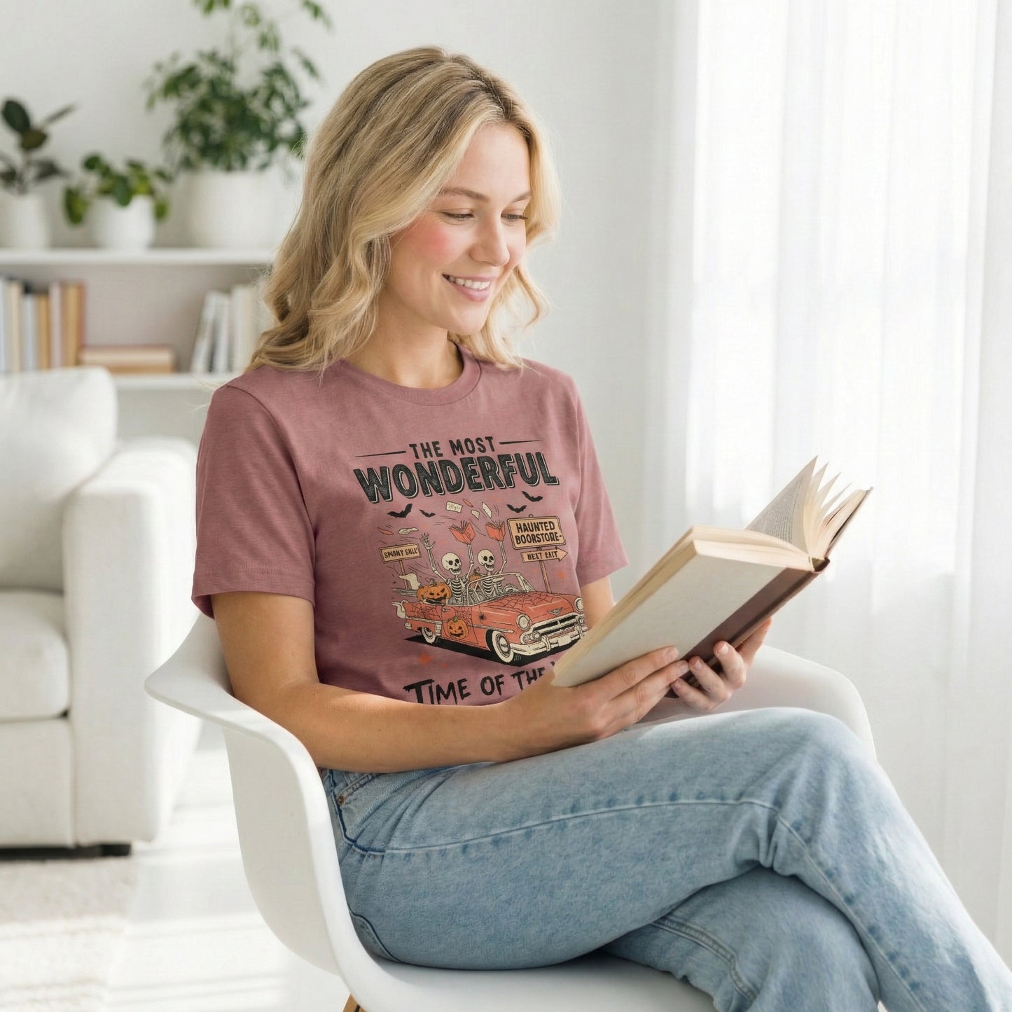 Bookish Haunted Bookstore Tee