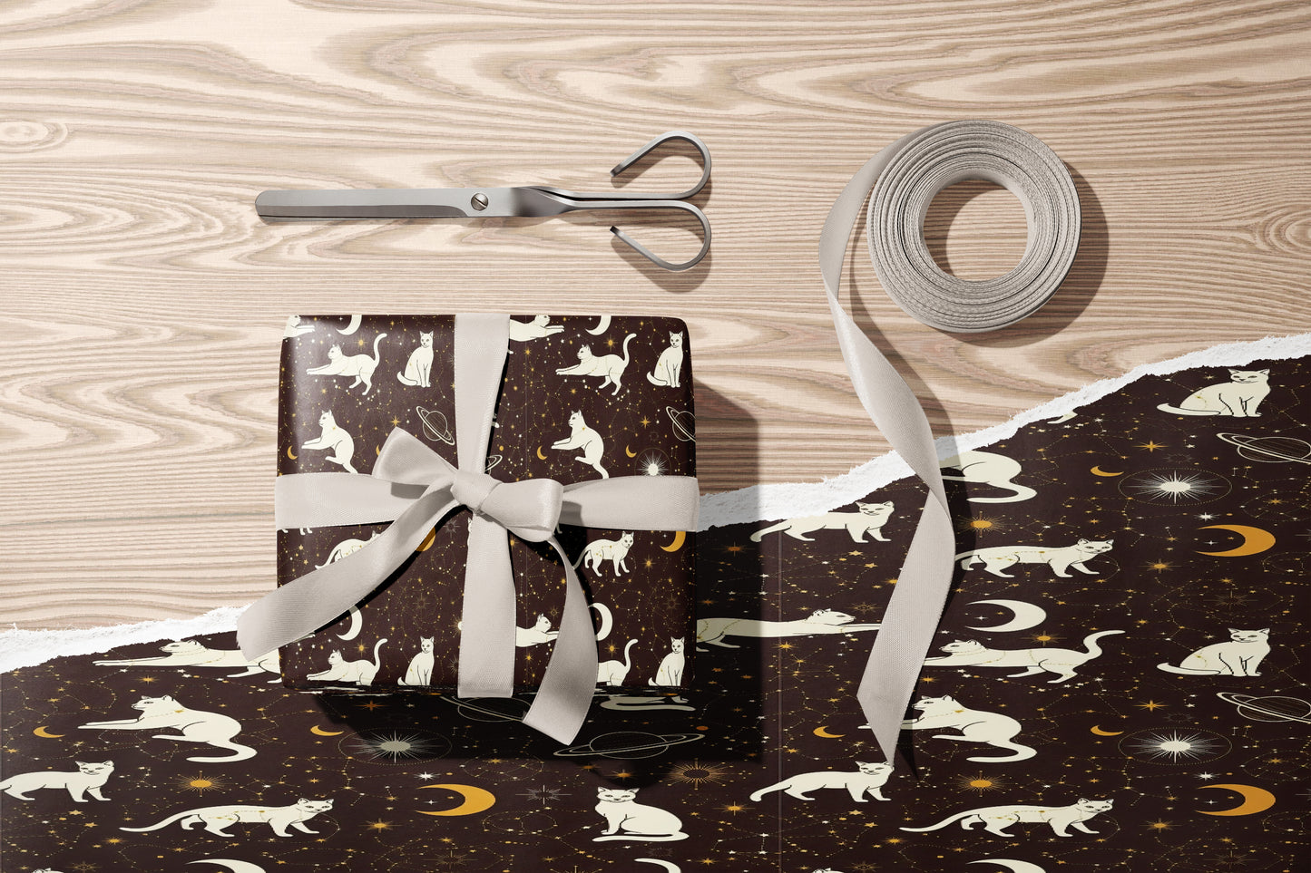 Cat Constellations Wrapping Paper
