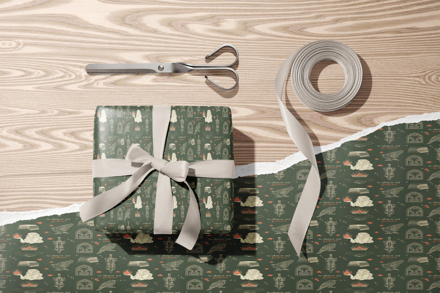 Light Green Aelin Galathynius Wrapping Paper - MagicMerchEmporium