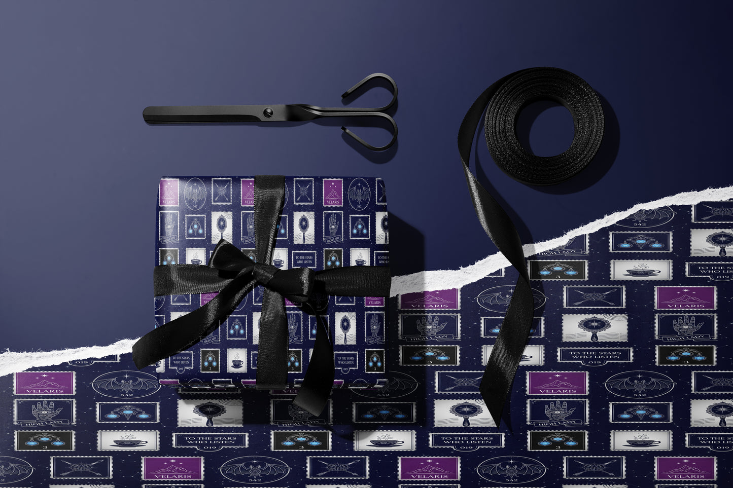 Luxury ACOTAR Velaris Wrapping Paper - MagicMerchEmporium