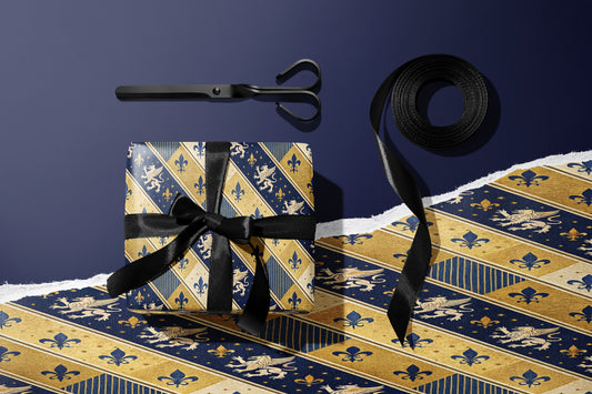 Fleur-de-Lis Medieval Wrapping Paper