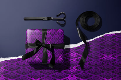 Purple Gothic Filigree Wrapping Paper