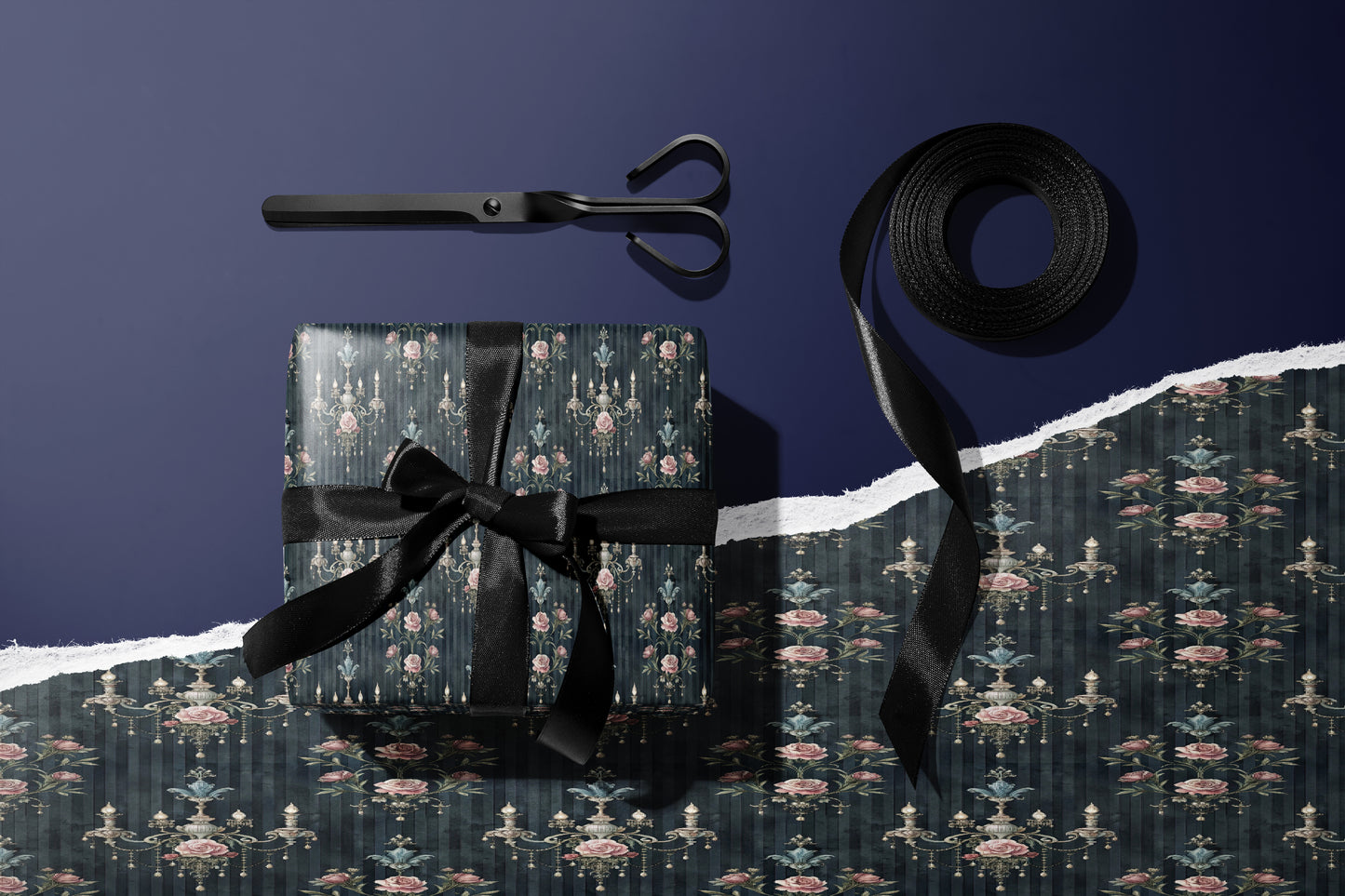 Regal Chandelier Pattern Wrapping Paper
