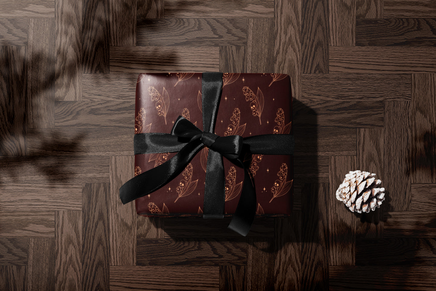 Noir Floral Wrapping Paper