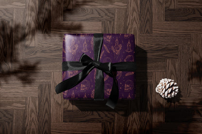Skulls & Feathers Wrapping Paper