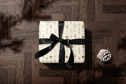 Fireheart Cream Wrapping Paper - MagicMerchEmporium