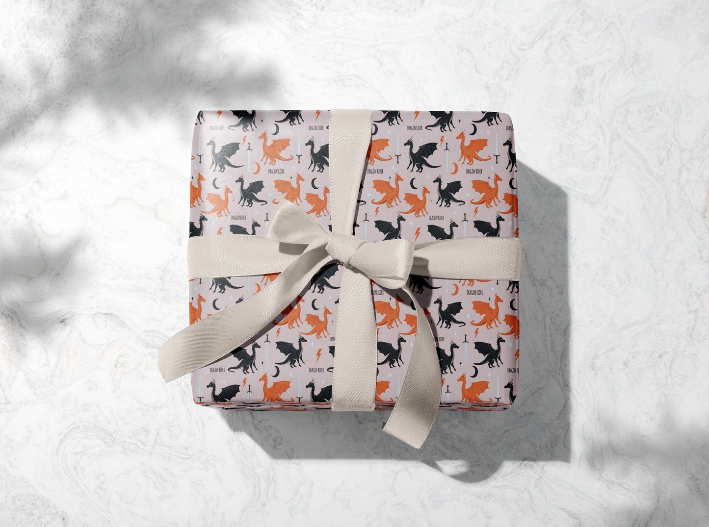 BookTok Dragon Wrapping Paper - MagicMerchEmporium