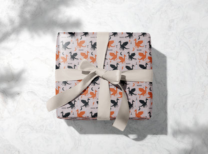 BookTok Dragon Wrapping Paper - MagicMerchEmporium