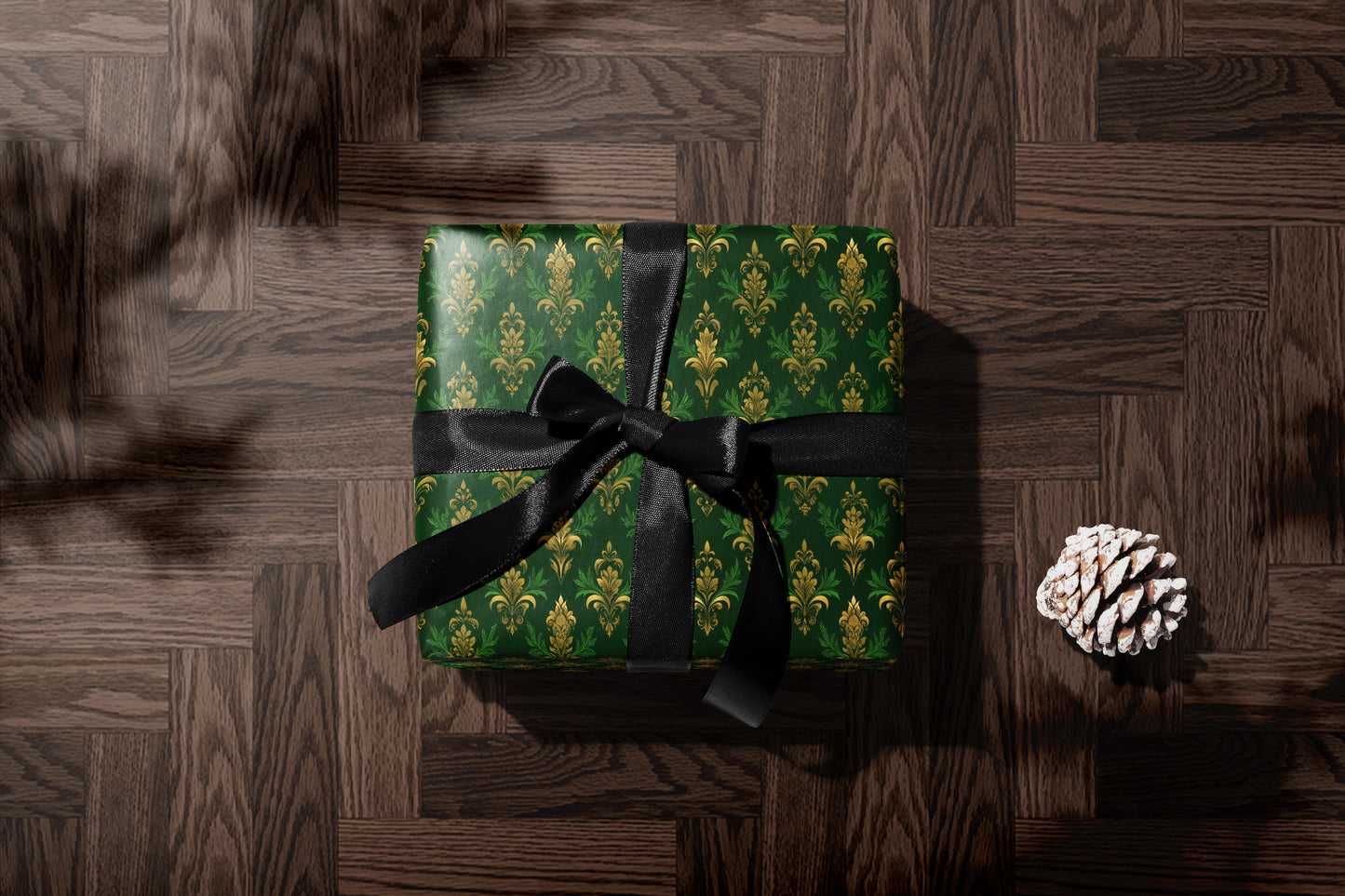 Luxury Emerald Baroque Wrapping Paper