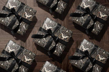 Dark Forest Birds Wrapping Paper
