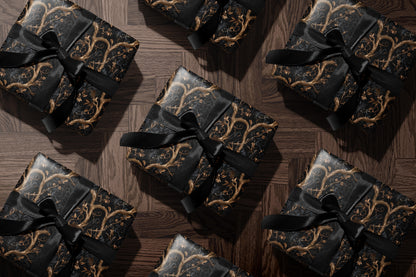 Dark Botanical Forest Wrapping Paper