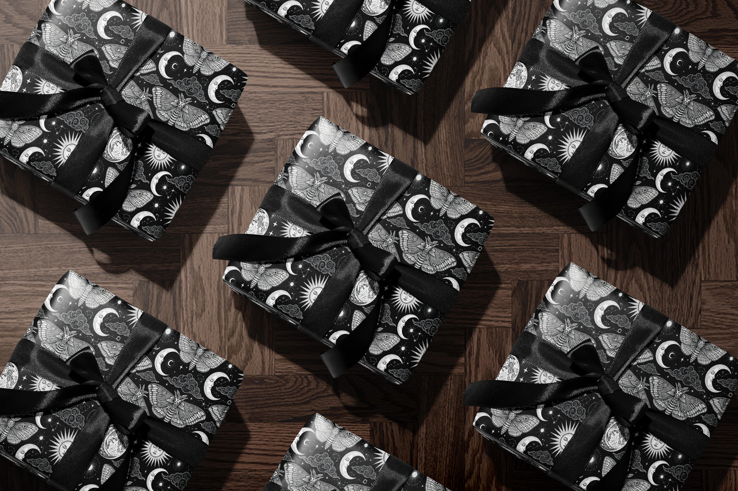 Mystic Moon Phases Wrapping Paper