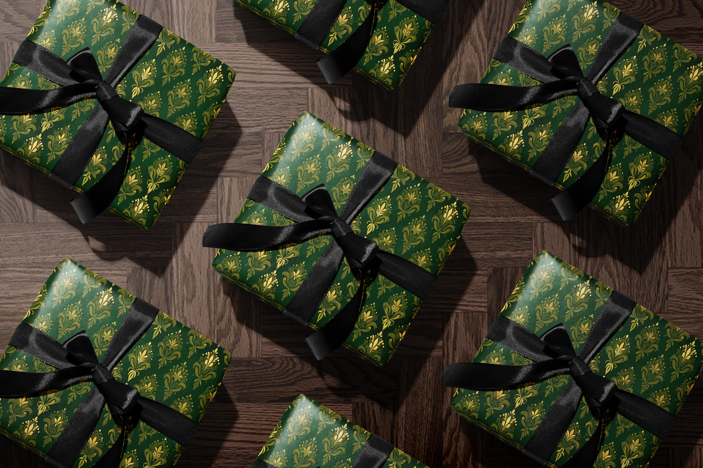 Vintage Gold Baroque Wrapping Paper