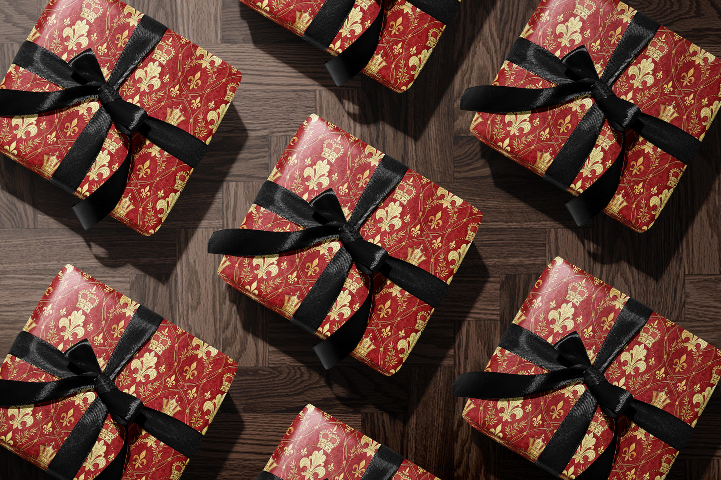 Red and Gold Aristocrat Wrapping Paper