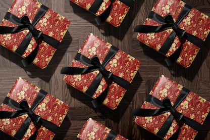 Red and Gold Aristocrat Wrapping Paper