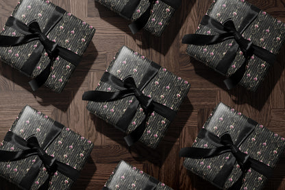 Dark Gothic Floral Wrapping Paper