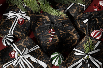 Dark Botanical Forest Wrapping Paper