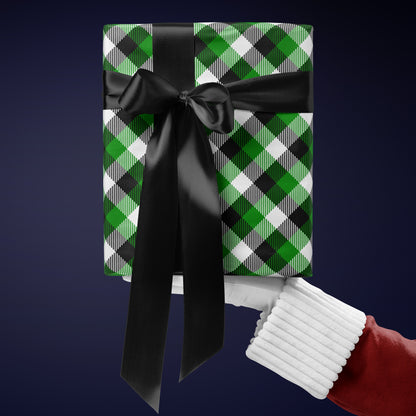 Green Buffalo Plaid Christmas Wrapping Paper