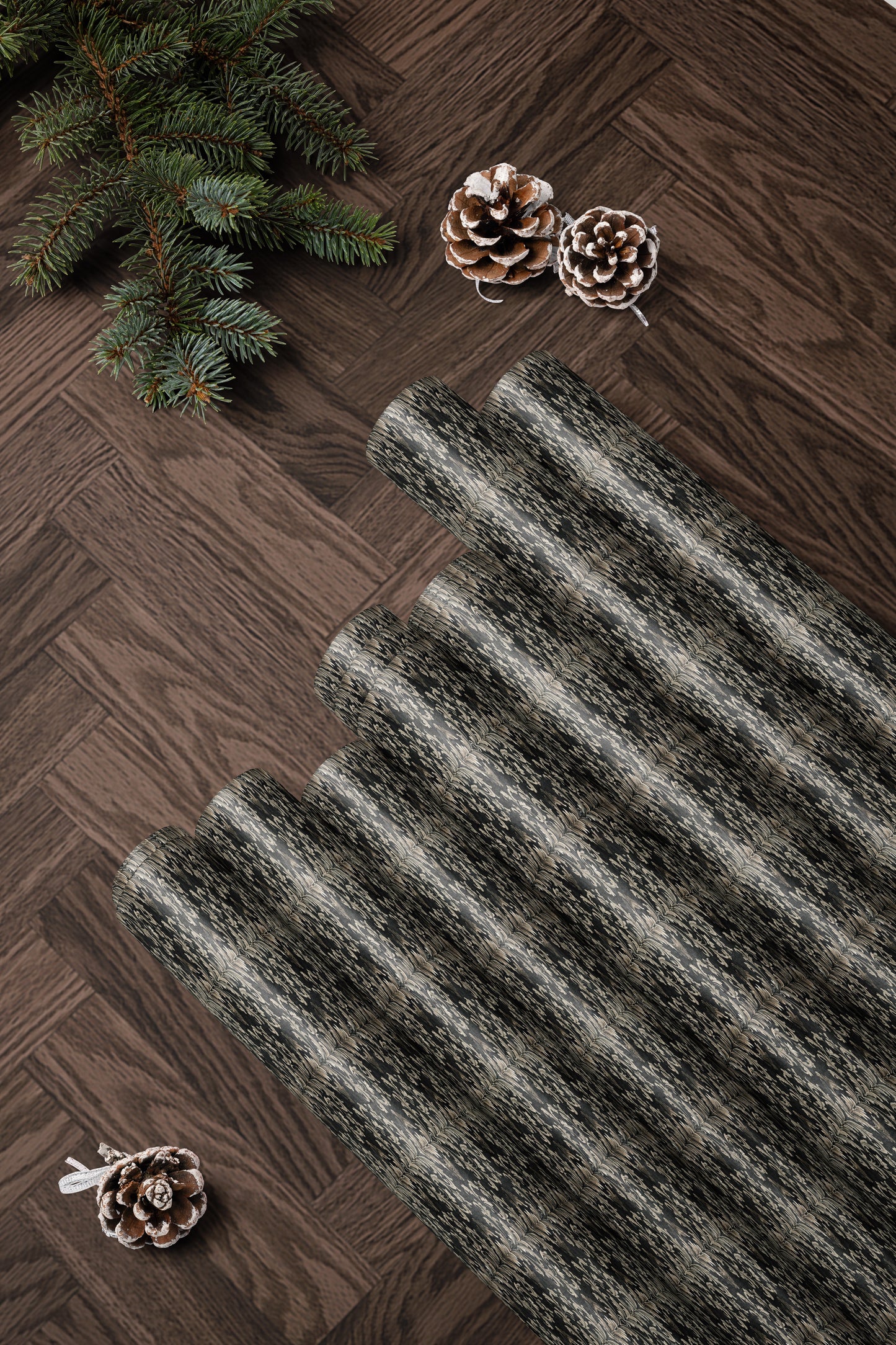 Elegant Black Damask Wrapping Paper