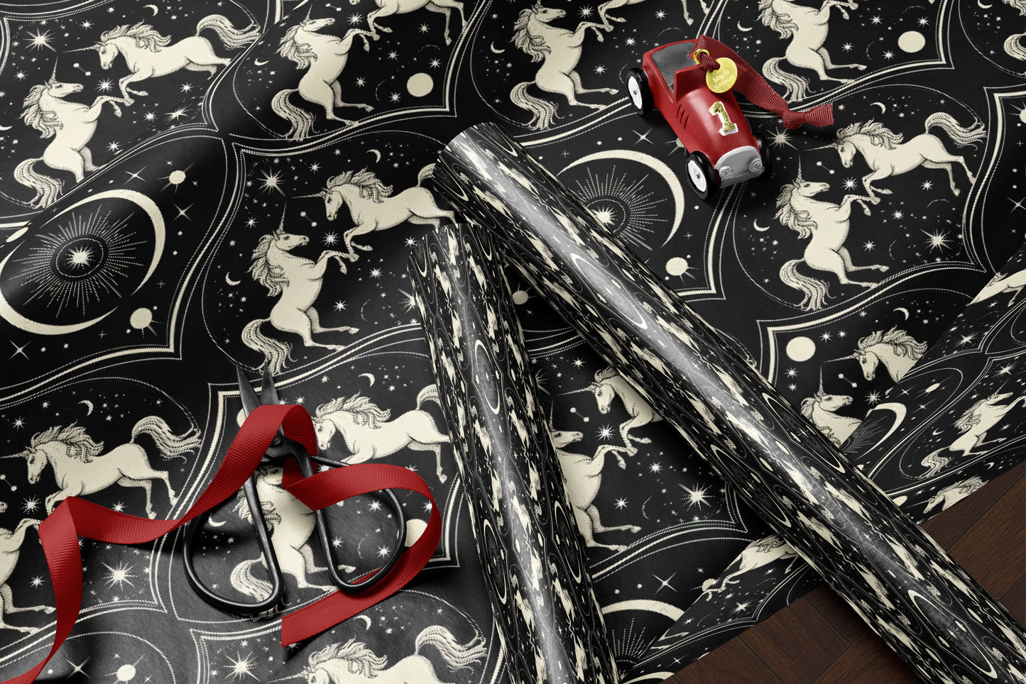 Celestial Unicorn Constellation Wrapping Paper
