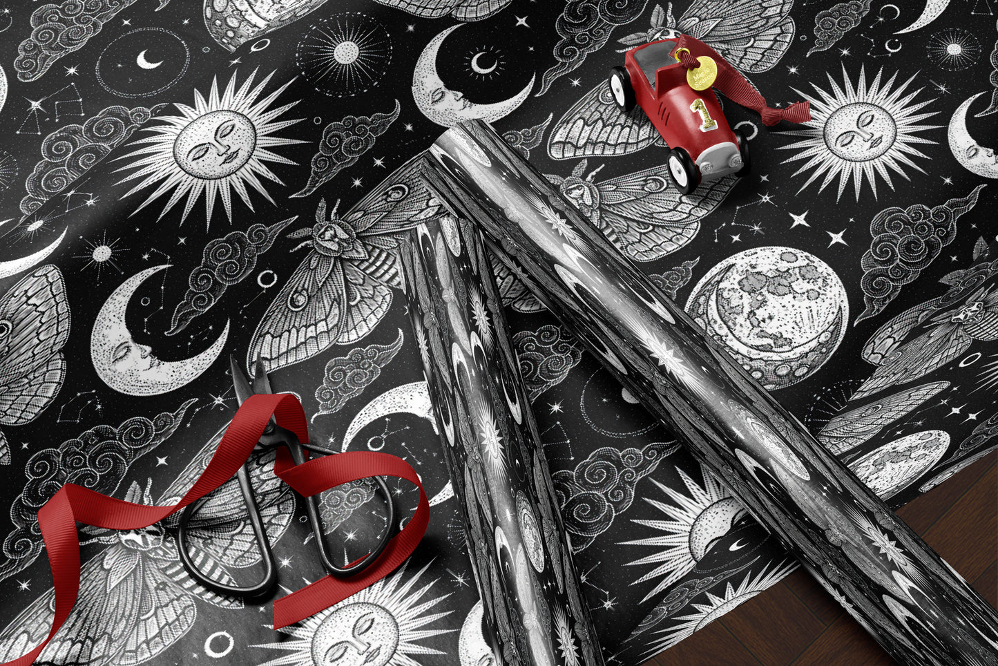 Mystic Moon Phases Wrapping Paper