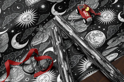 Mystic Moon Phases Wrapping Paper