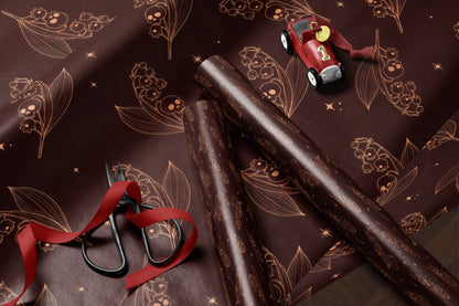 Noir Floral Wrapping Paper