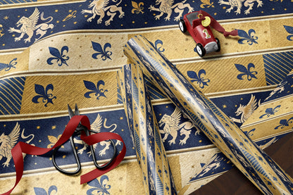 Fleur-de-Lis Medieval Wrapping Paper