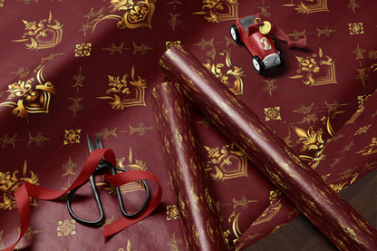 Gilded Ornate Damask Wrapping Paper