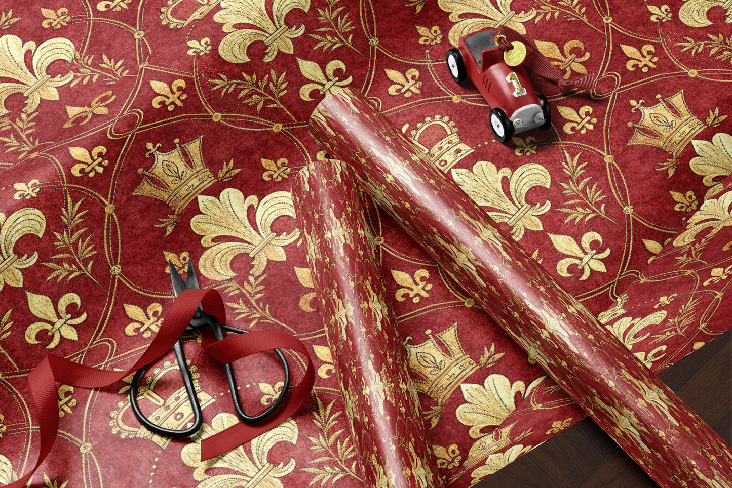 Red and Gold Aristocrat Wrapping Paper
