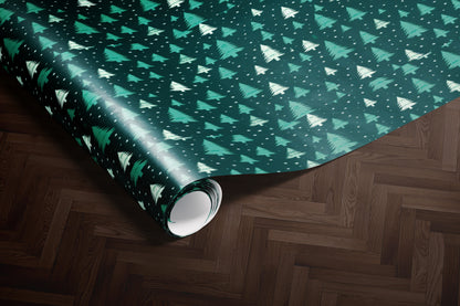 Green Christmas Tree Wrapping Paper Roll