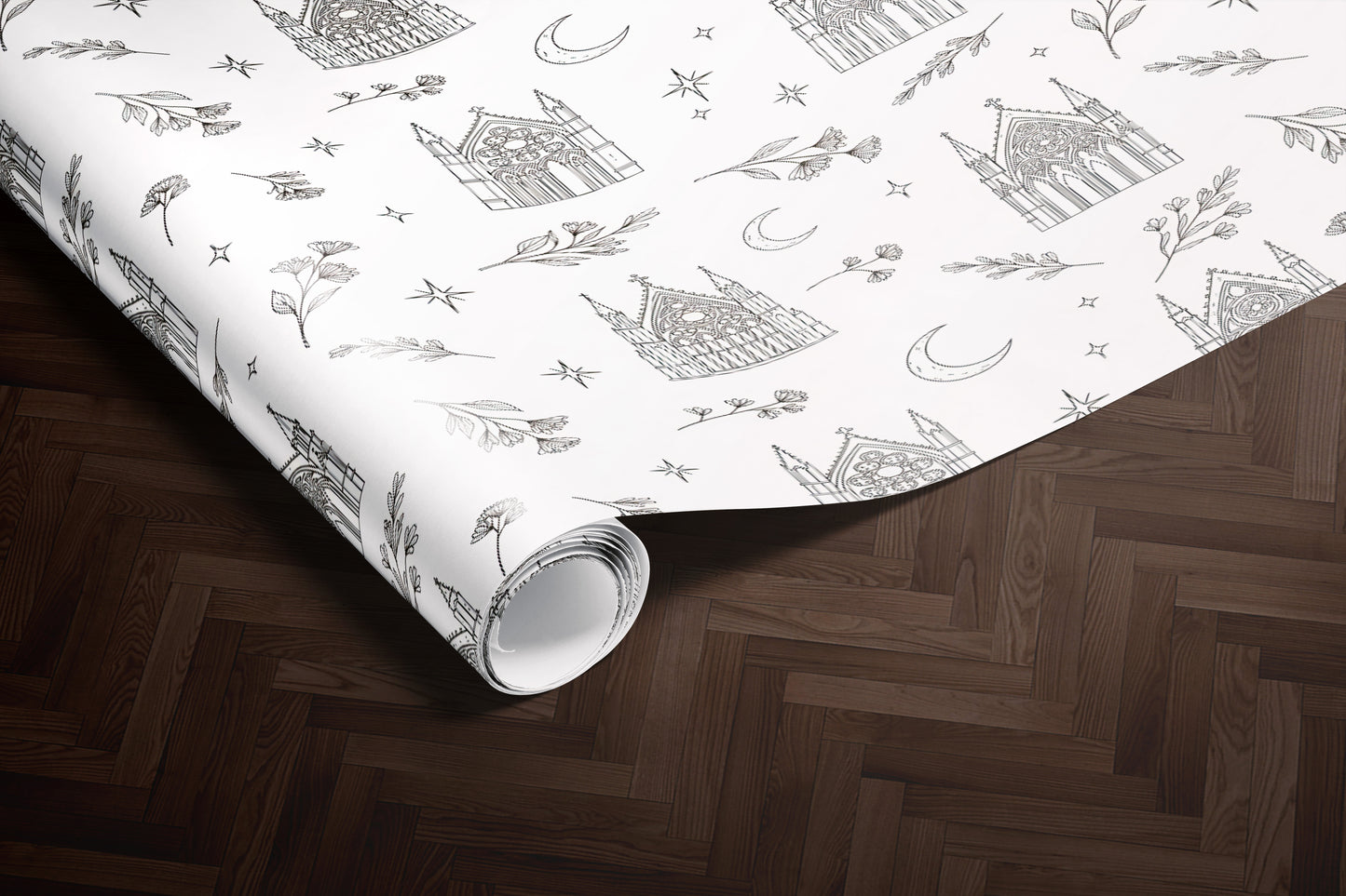 Moonlit Cathedral Wrapping Paper