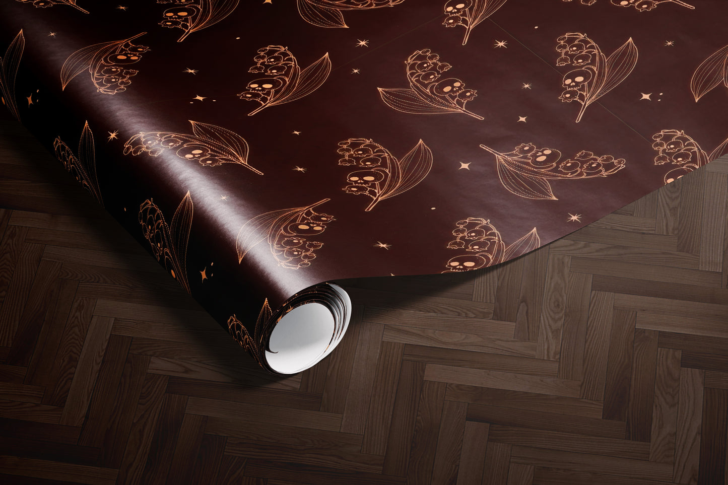 Noir Floral Wrapping Paper