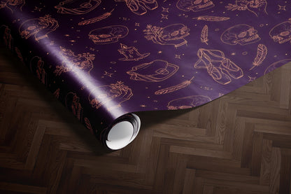 Skulls & Feathers Wrapping Paper