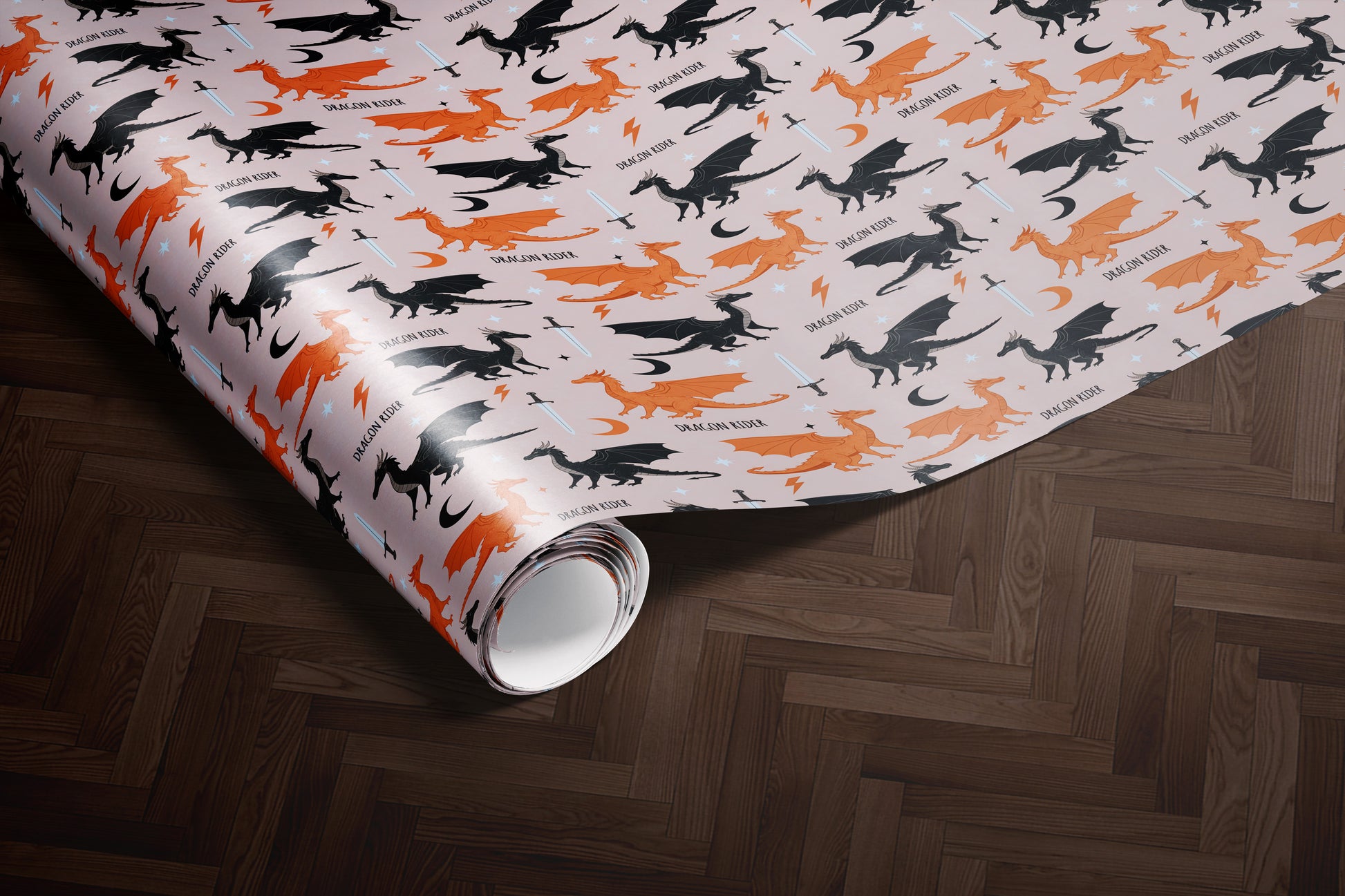 BookTok Dragon Wrapping Paper - MagicMerchEmporium