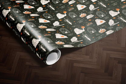 BookTok Fireheart Wrapping Paper - MagicMerchEmporium