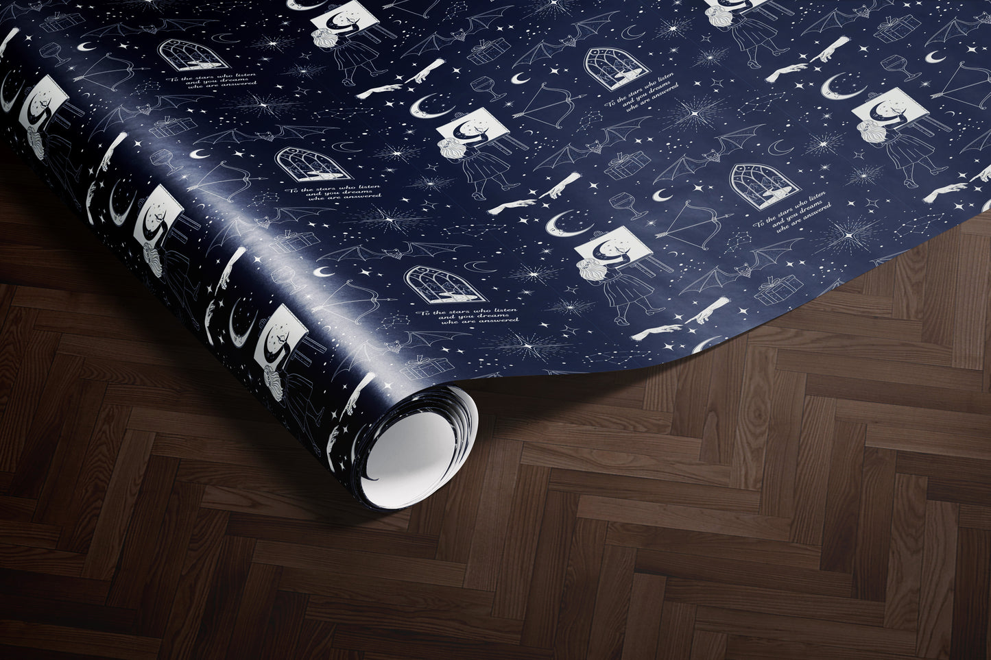 ACOTAR Velaris Stars Wrapping Paper - MagicMerchEmporium