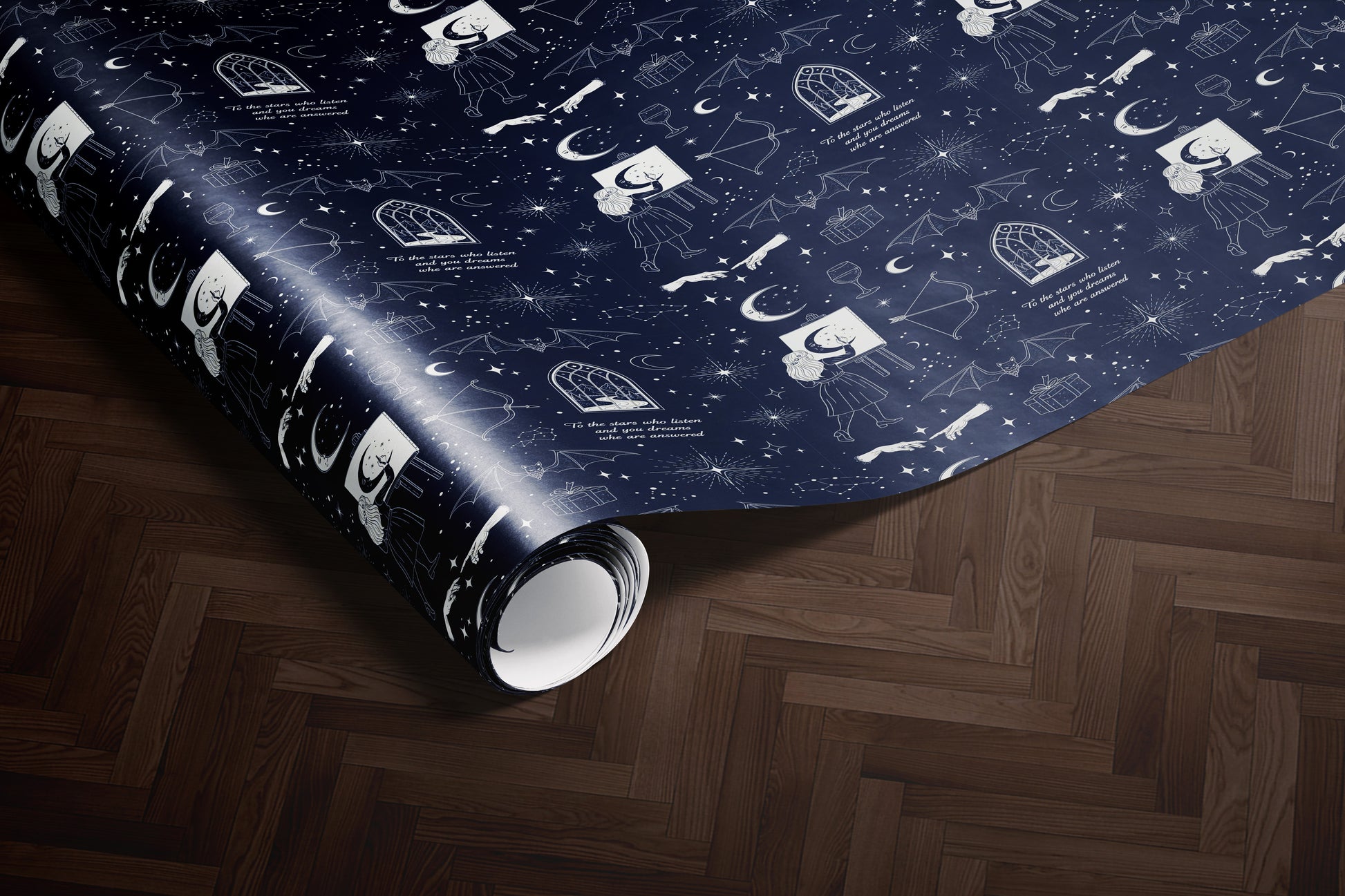 ACOTAR Velaris Stars Wrapping Paper - MagicMerchEmporium