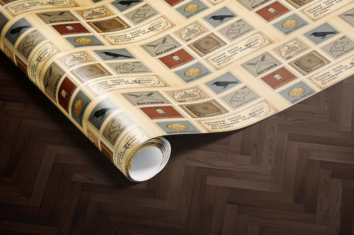 Throne of Glass Assassin’s Guild Wrapping Paper - MagicMerchEmporium