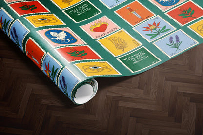 Stamp Throne of Glass Wrapping Paper - MagicMerchEmporium