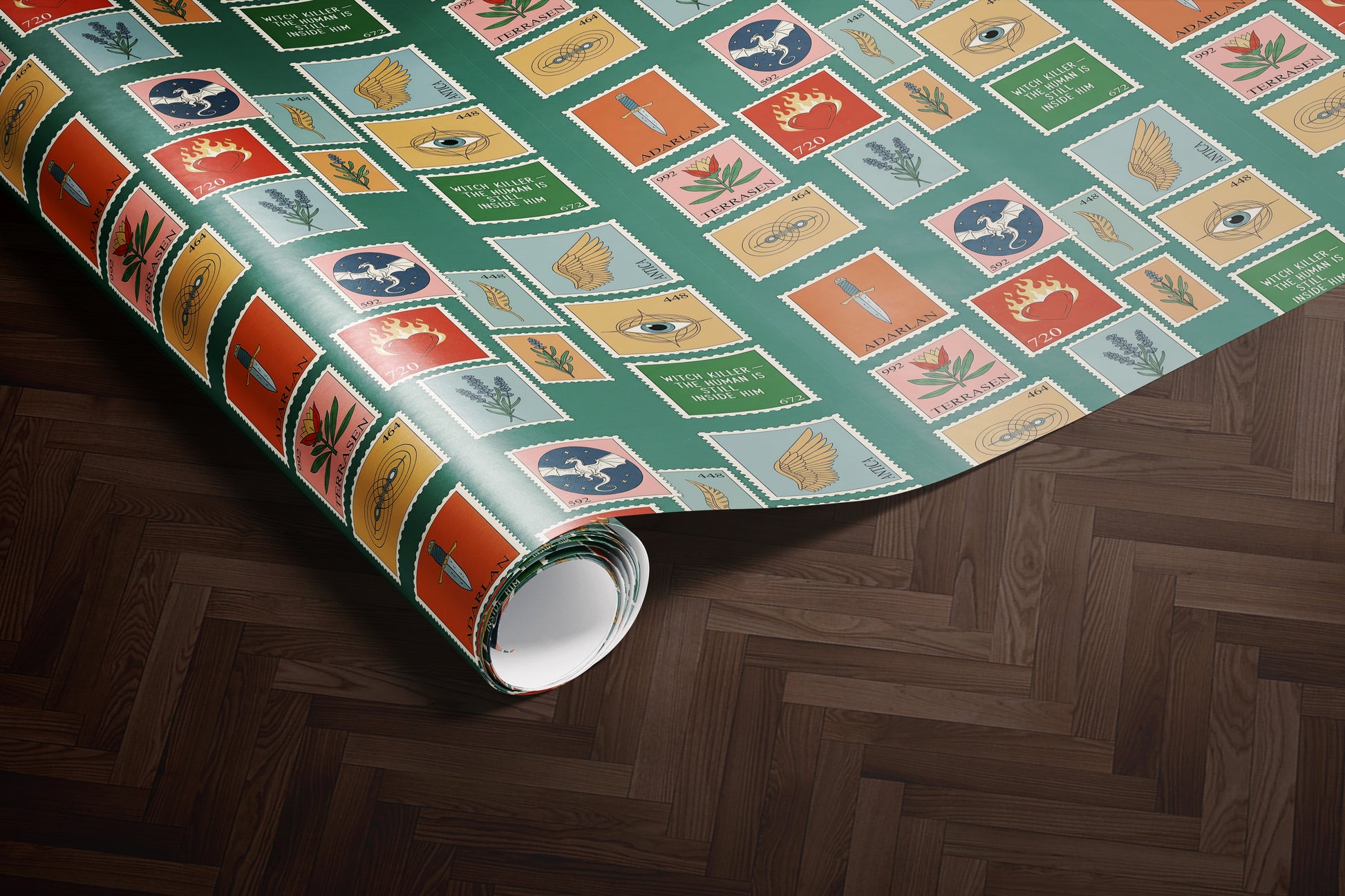 Terrasen Stamp Wrapping Paper - MagicMerchEmporium