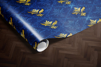 Golden Fleur De Lis Pattern Wrapping Paper