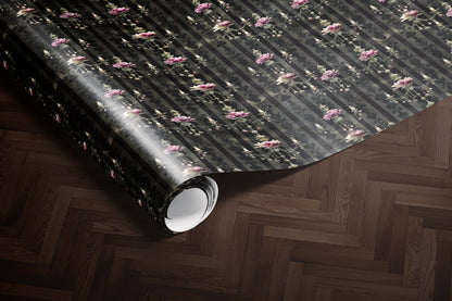 Dark Gothic Floral Wrapping Paper