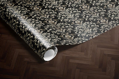 Elegant Black Damask Wrapping Paper