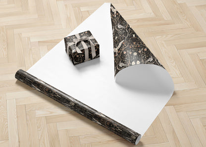 Dark Forest Birds Wrapping Paper