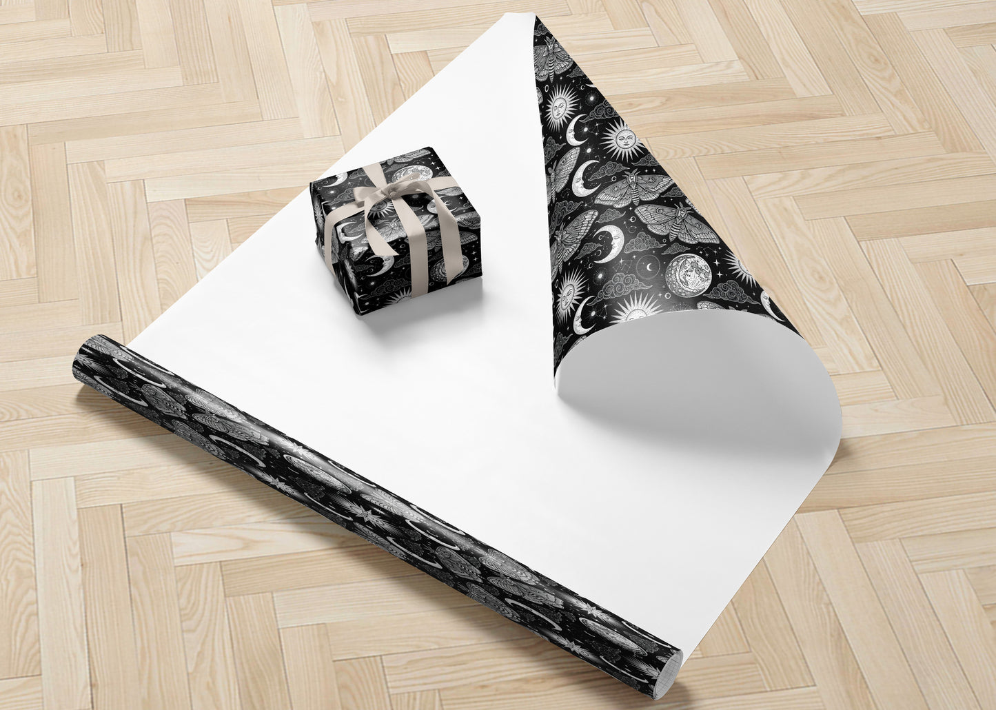 Mystic Moon Phases Wrapping Paper