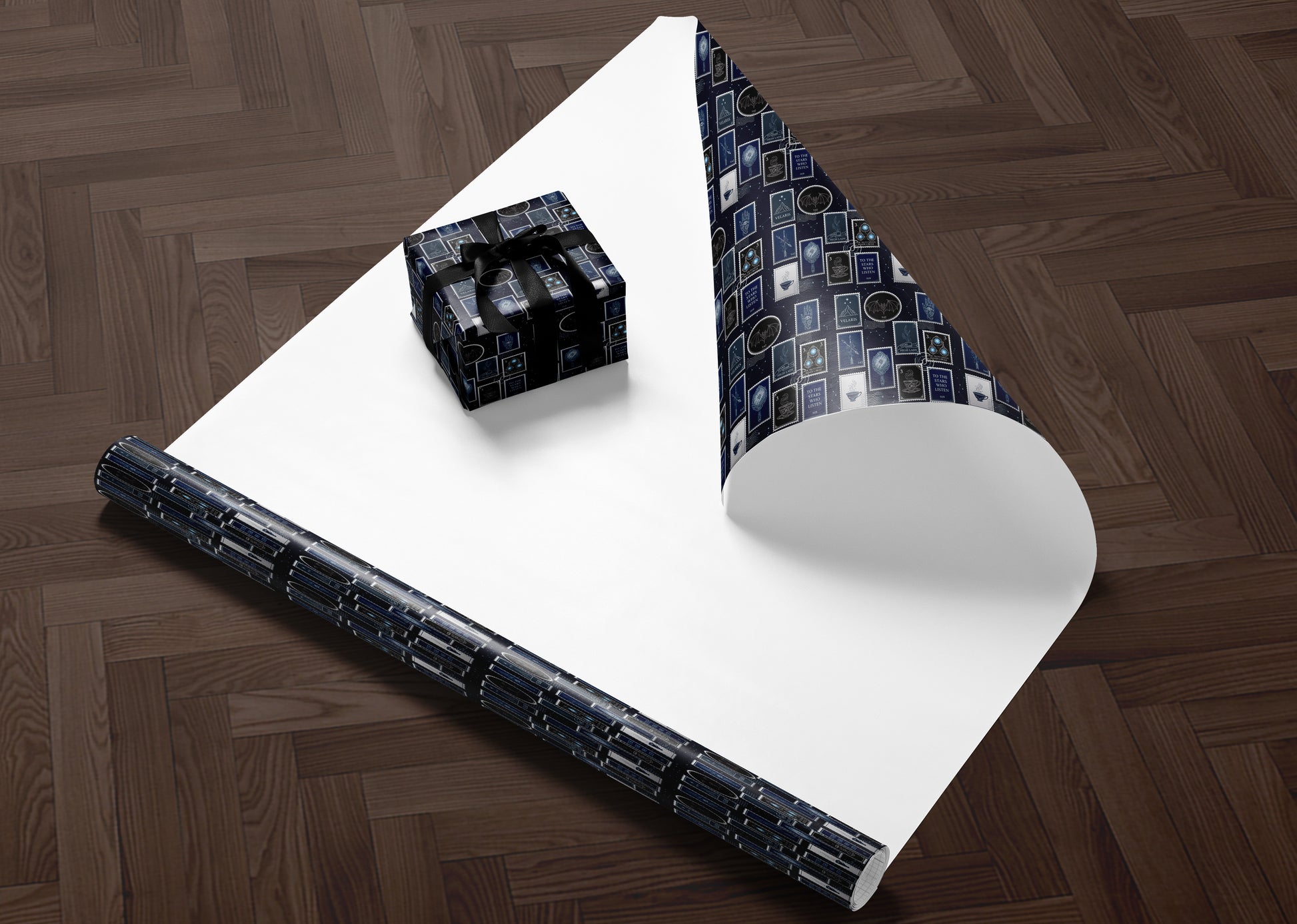 To the Stars Who Listen Stamps Wrapping Paper - MagicMerchEmporium