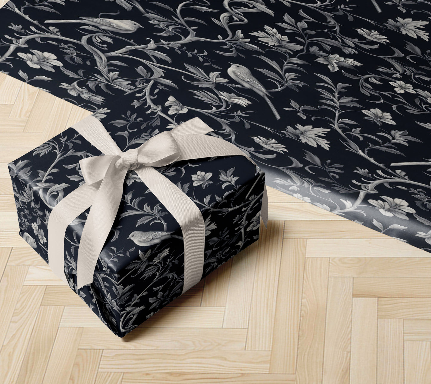 Midnight Floral Wrapping Paper