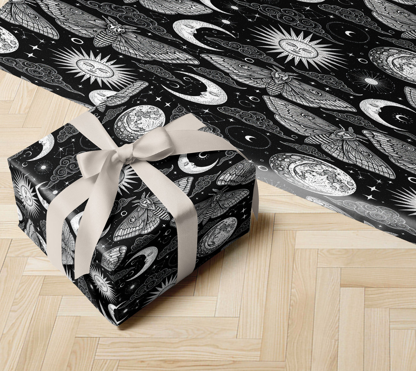 Mystic Moon Phases Wrapping Paper