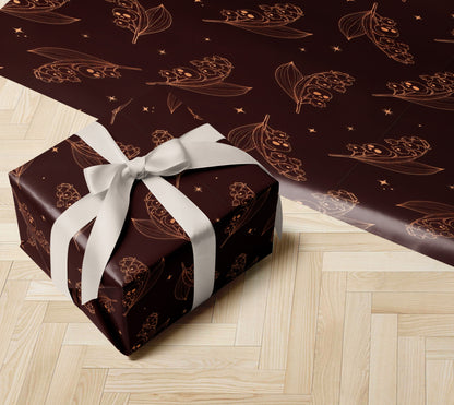 Noir Floral Wrapping Paper